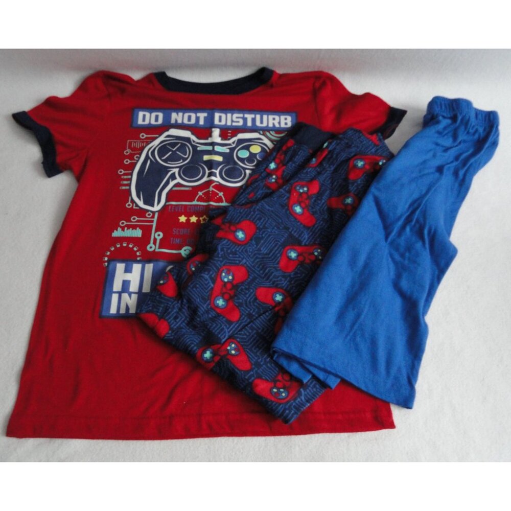 Arizona Red & Blue Gamer 3 Piece PJ Set - Boys Size 14/16 Husky